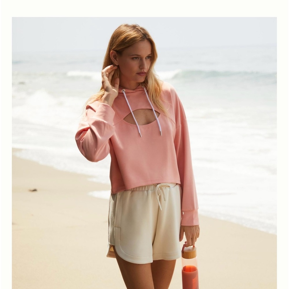 NWT Cropped Cut Out Hoodiie